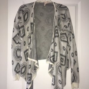 Patterned Gray Cardigan